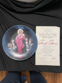 Marilyn Monroe 1990 Plate “Diamonds Are A Girls Best Friend” By Delphi