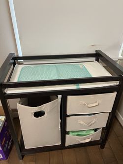 Baby Changing Table with Storage Baskets