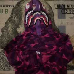 double hood purple bape