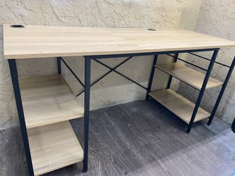 Modern Desk with Shelves - Local Delivery Available for a Fee - See My Other Items 😀