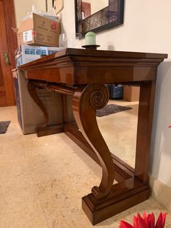 Solid Wood Cherry Entryway Console Table / Sofa Table – Excellent Condition - Imported Argentina