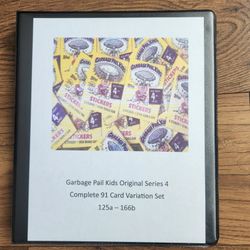 Garbage Pail Kids Original Series 4 Compkete 91 Card Variation Set