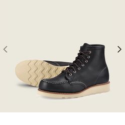 SIZE 8 RED WING WATERPROOF LEATHER SOFT TOE BOOTS BRAND NEW 