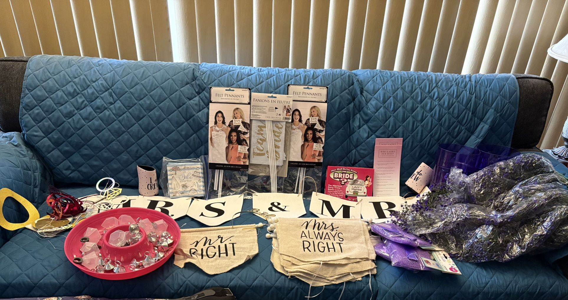 Mixed Lot Of Bridal Shower Items