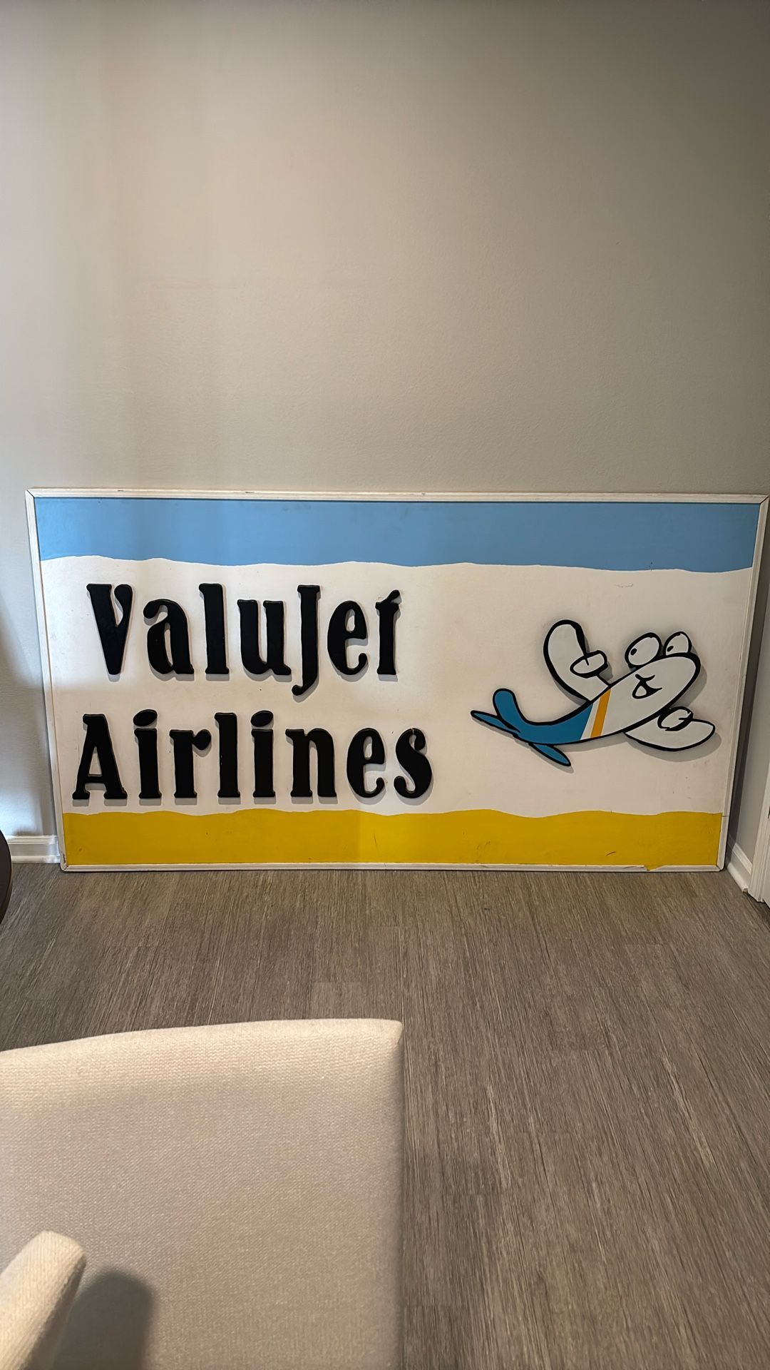 Original ValuJet Ticket Counter Back Sign