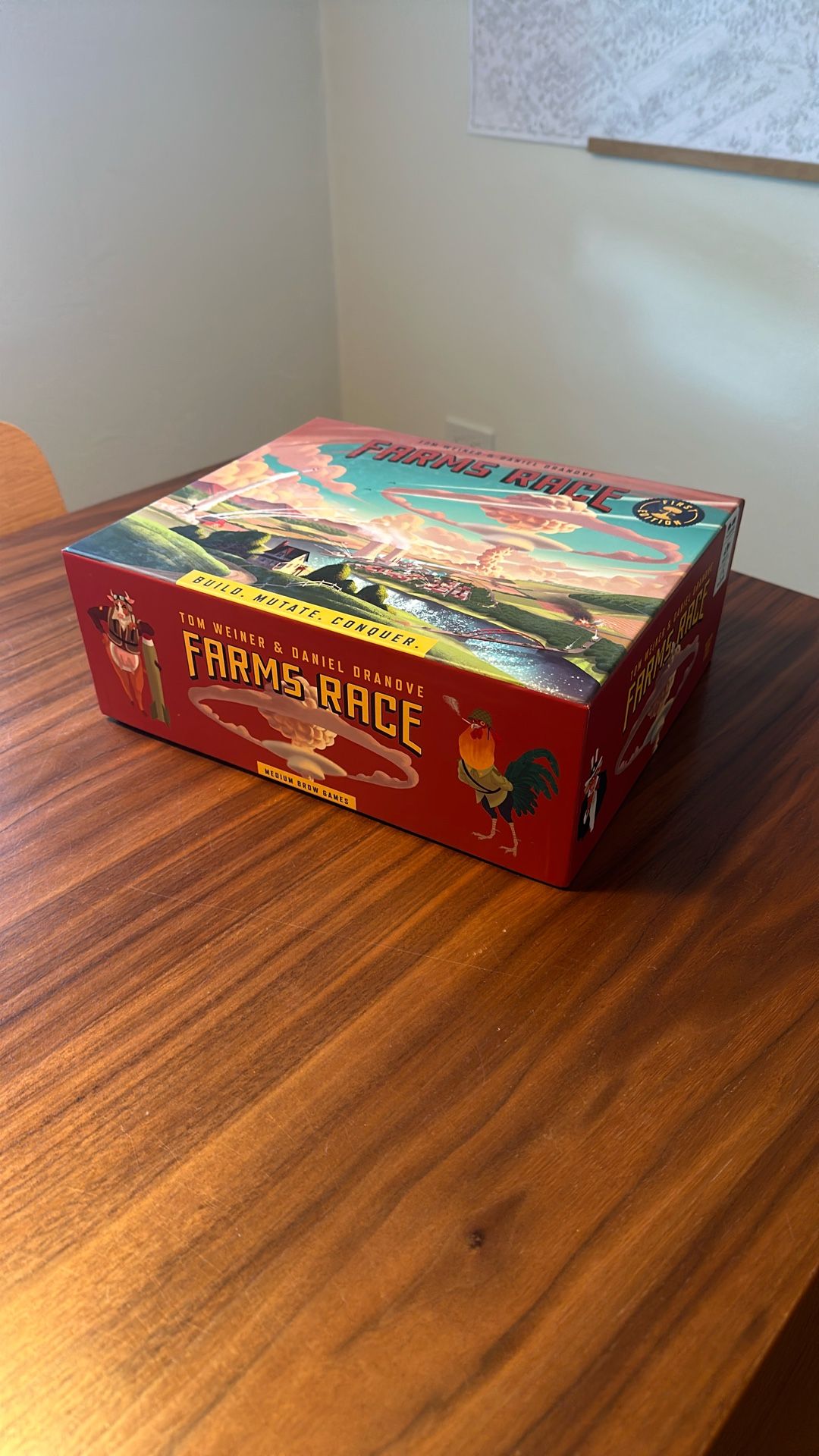 Farms Race Board Game + Kickstarter player mats - Unused!