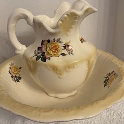 Vintage Pitcher And Bowl 