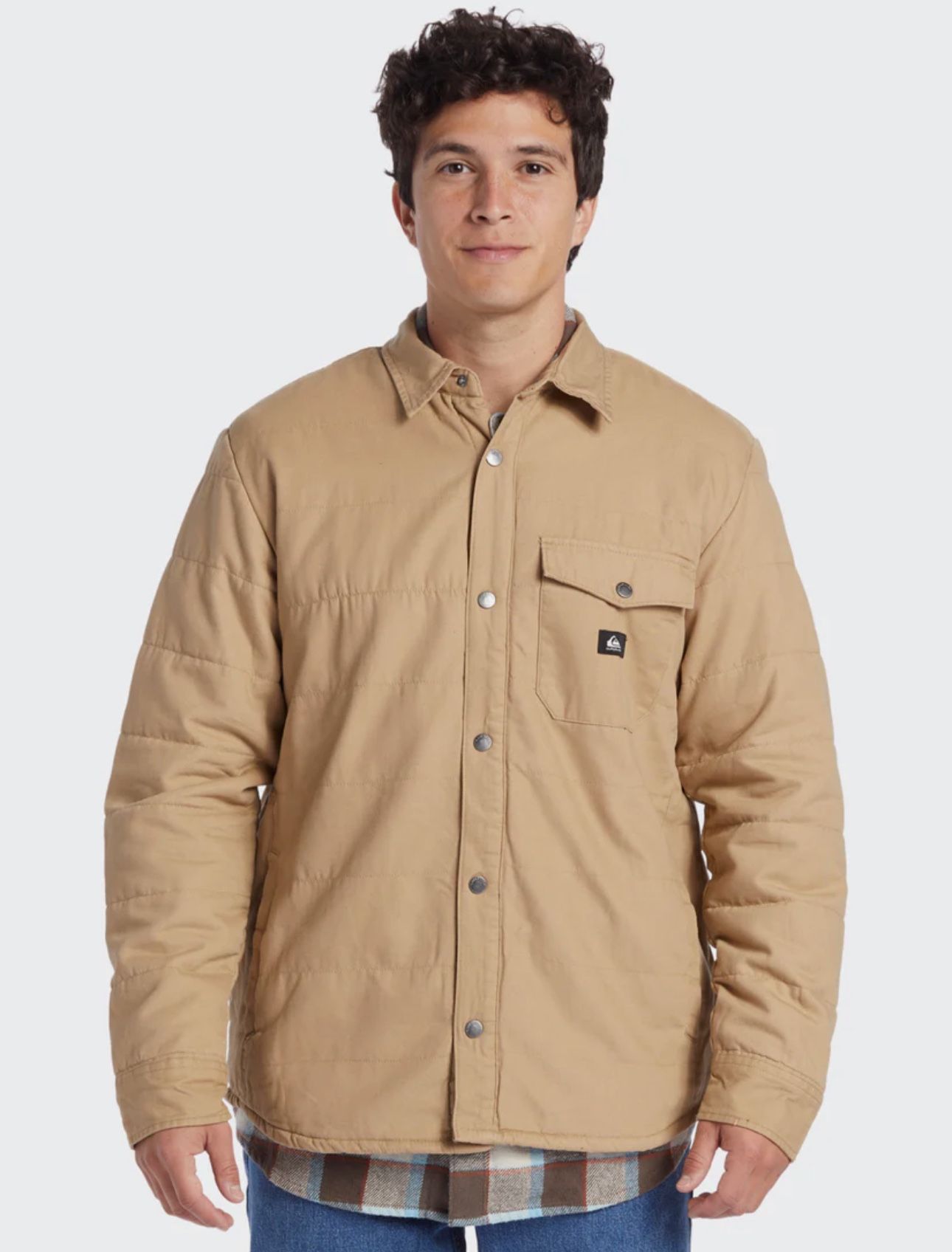 NEW QUIKSILVER CANVAS SHERPA-LINED JACKET - LARGE, NEW WITH TAGS