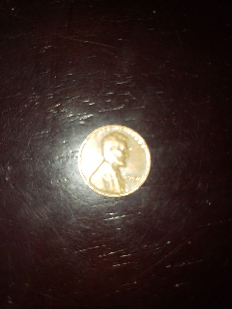 Extremely Rare 1959 Broad Strike Lincoln Memorial Penny. No Mint Mark