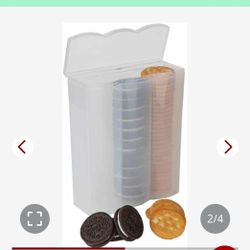 COOKIE/CRACKER STORAGE CONTAINER 6” X 2.25” H7.75”