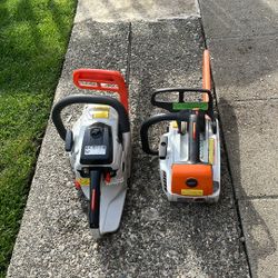 20 Inch Echo Chain Saw.   And A 14 Inch Stihl Chain Saw