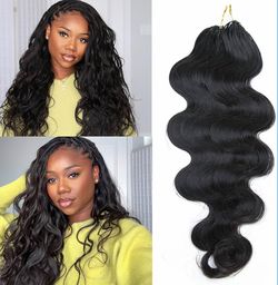 Pre-Separated Crochet Human Hair Body Wave Reusable Human Hair Crochet 60G 50 Strands Kontless Human Crochet Hair 14 Inch NC