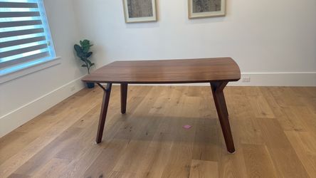 60" Rectangle Wood Dining Table, Walnut