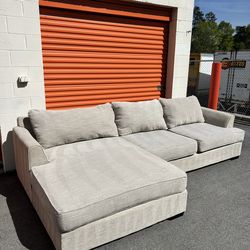 Large Beige Sectional sofa - FREE DELIVERY
