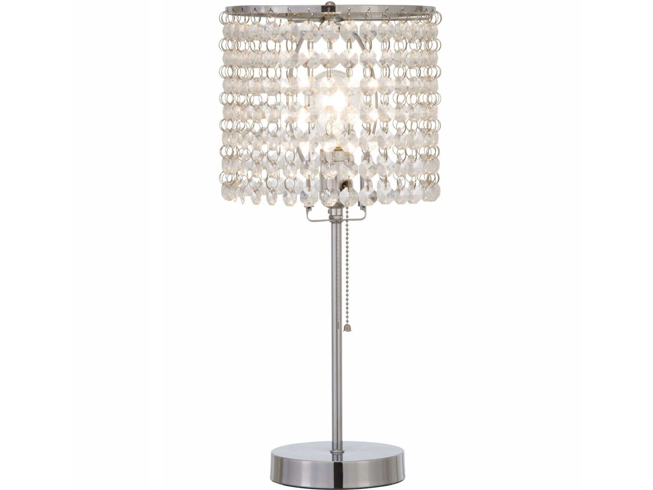 Chandelier Chrome 19" Table Lamp