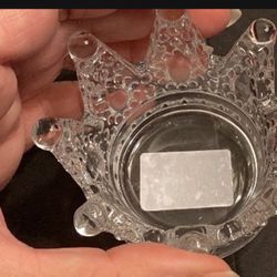 Cute Small Crystal Crown Candle Holder 