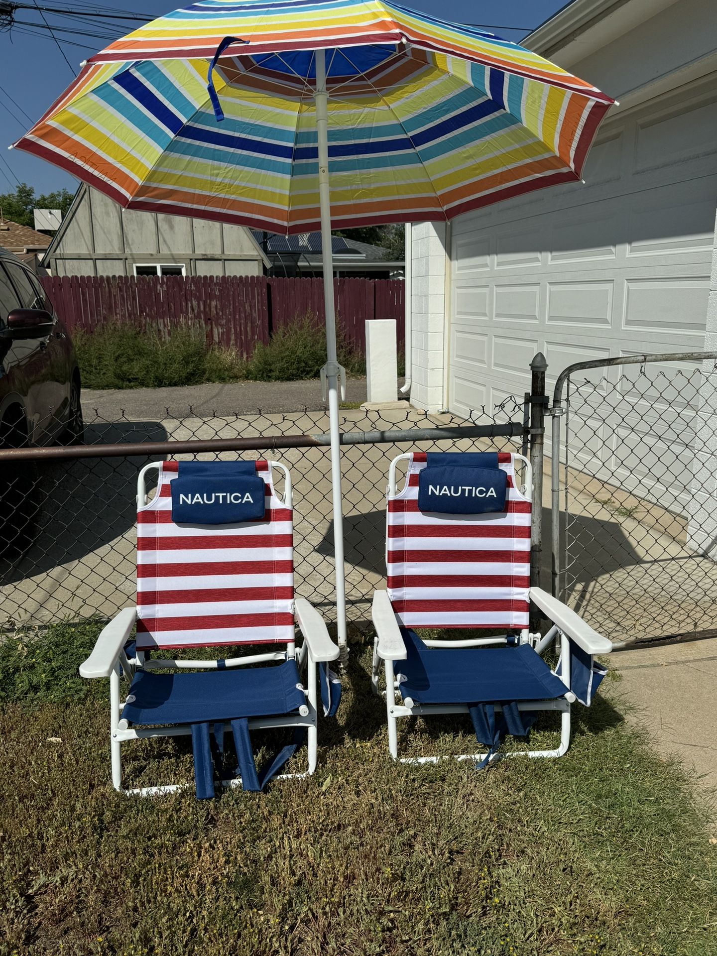 Nautica Beach Chairs with umbrella