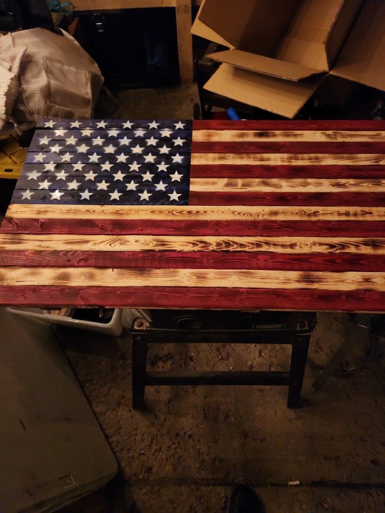 Wooden American Flag