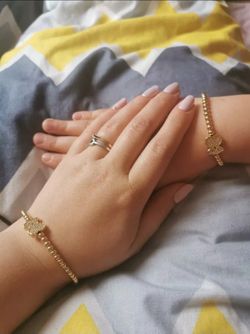 Stainless steel bear bracelet