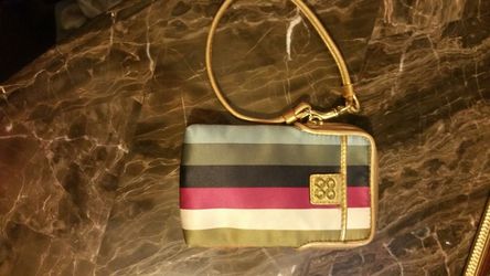 Striped wristlet /phone carrier