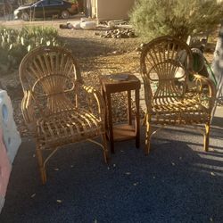 1990's Vintage Bamboo Chairs 