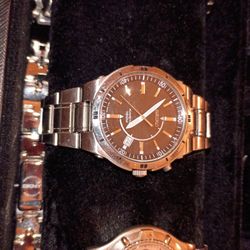 Seiko Men's SKA347 Kinetic Silver-Tone Watch