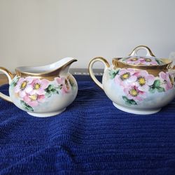 Noritake Sugar Bowl & Creamer