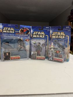 Star Wars Attack of the Clones Darth Tyranus Captain Typho Clone Trooper Lot MOC