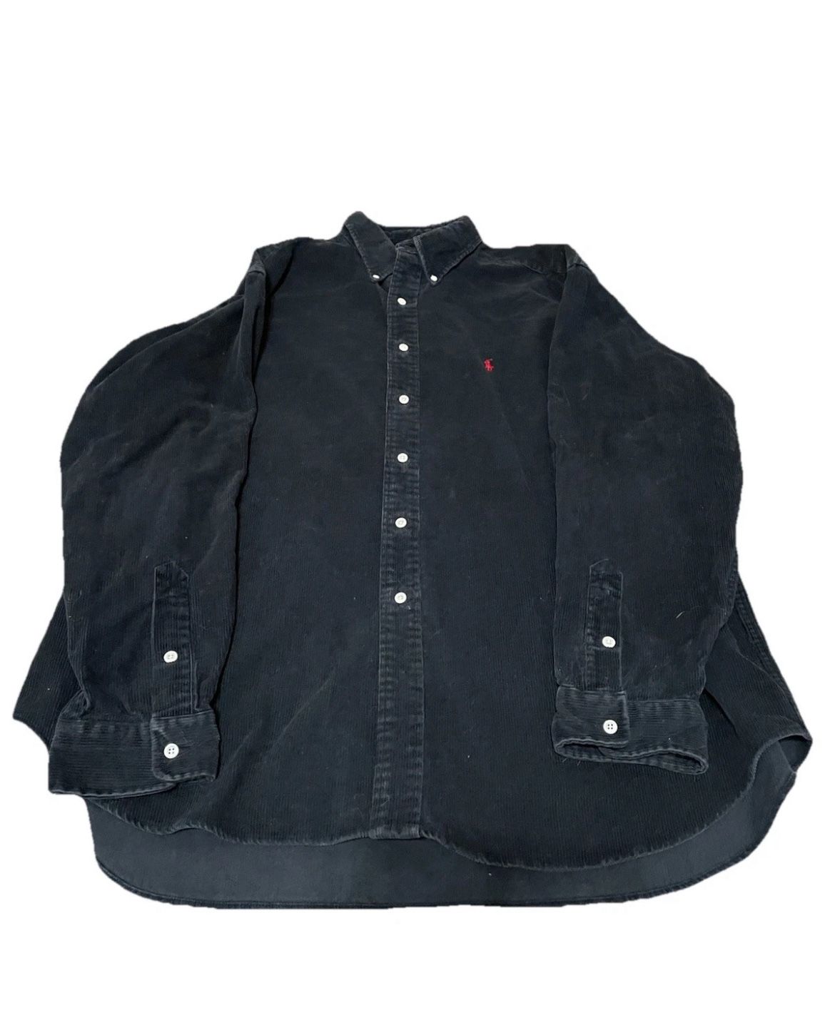 Vintage Polo Ralph Lauren Men's Size XXL Corduroy Shirt Cotton Black Made in USA