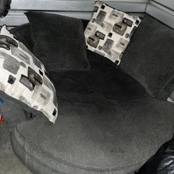 Round Sofa Grey And Two Long Ones That Go With That Round One