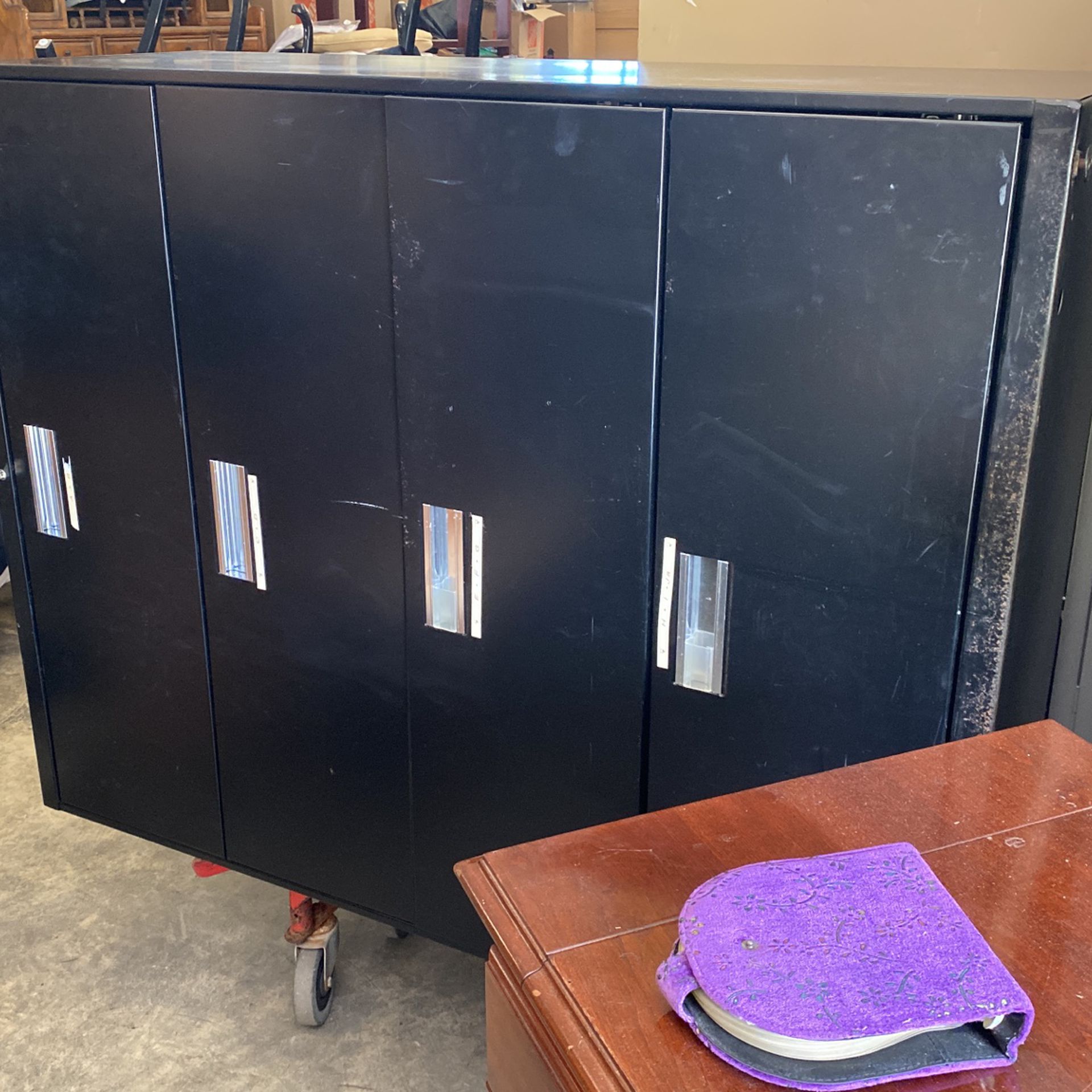 File Cabinet With Key Black 