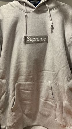 SUPREME GREY ON GREY 2003 HOODIE WORN
