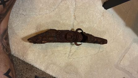 Hand carved Native American medicine man