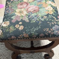 Victorian Floral Footstool