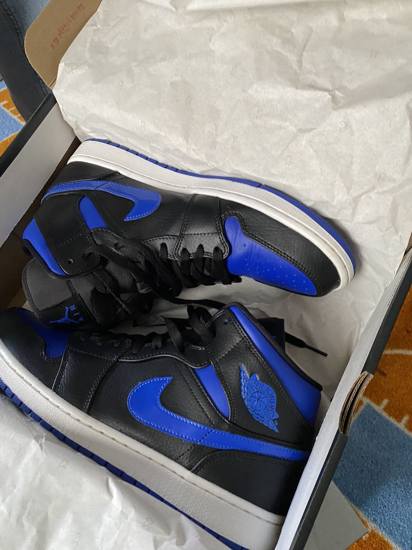 Jordan 1 Black N Blue Mid