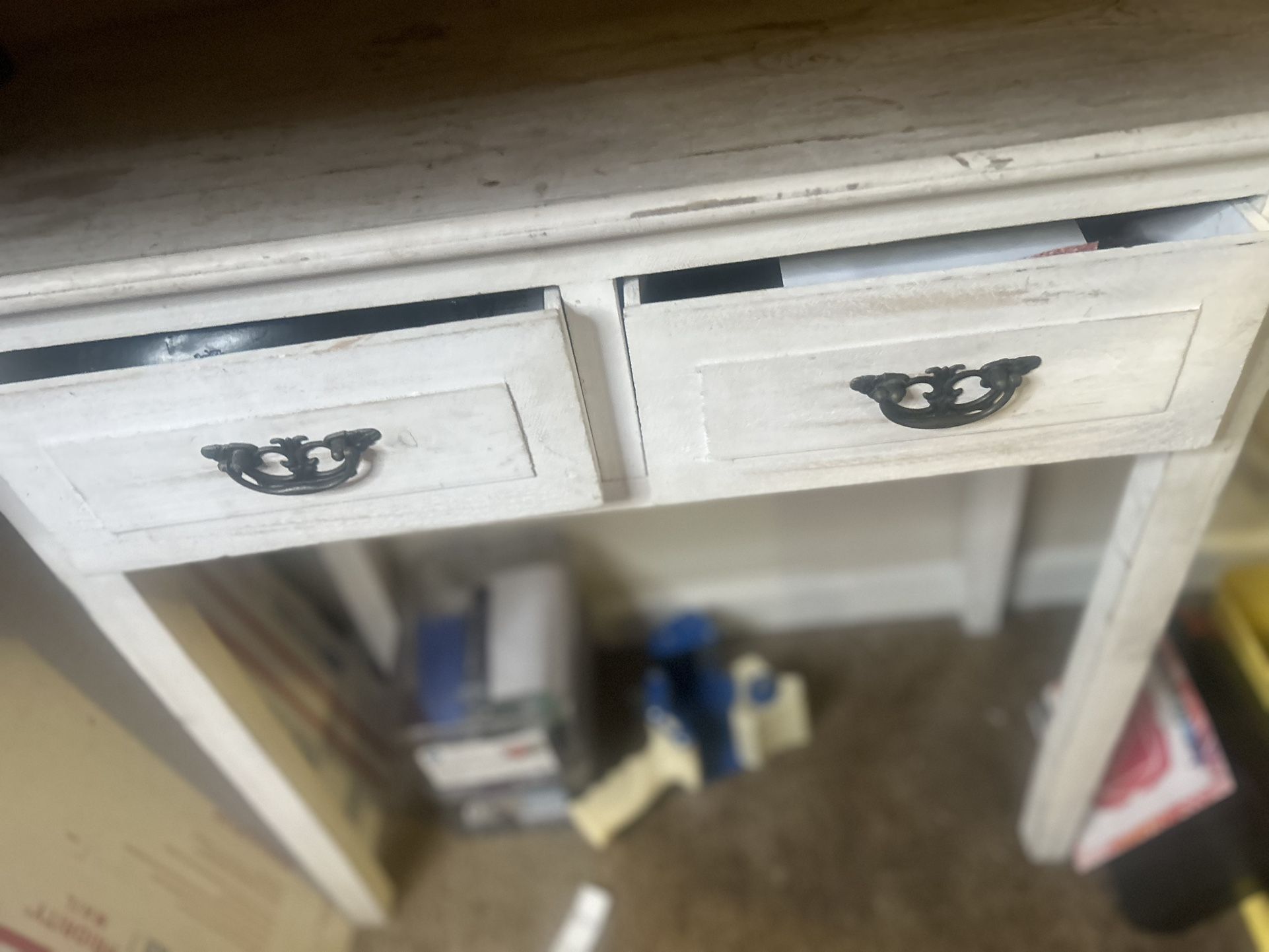 White Antique style Desk