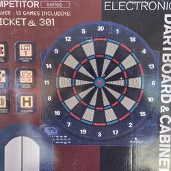 Sportcraft Gamelife Competitor Series Electronic Cardboard Cabinetseries, electronic dartboard Cabinet eight players