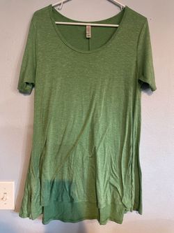 Green Ombre Short Sleeve Tunic Top XXS LuLaRoe