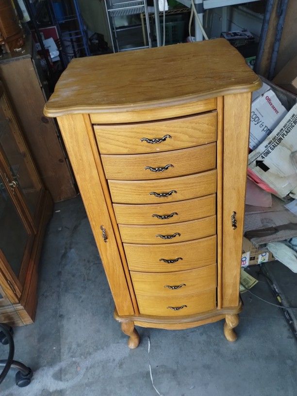 FLOOR STANDING JEWELRY ARMOIRE
