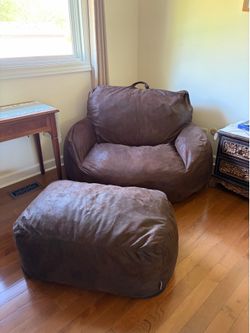 Big Joe Faux Leather Bean Bag Set