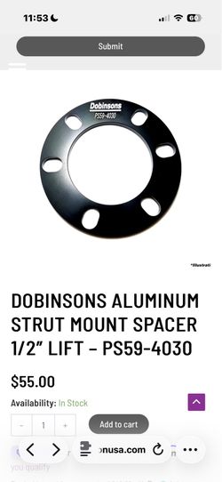 Dobinsons strut mount spacer