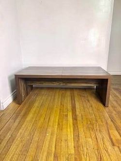 SALE! New Tribesigns 47” Wooden Walnut Color Coffee Table