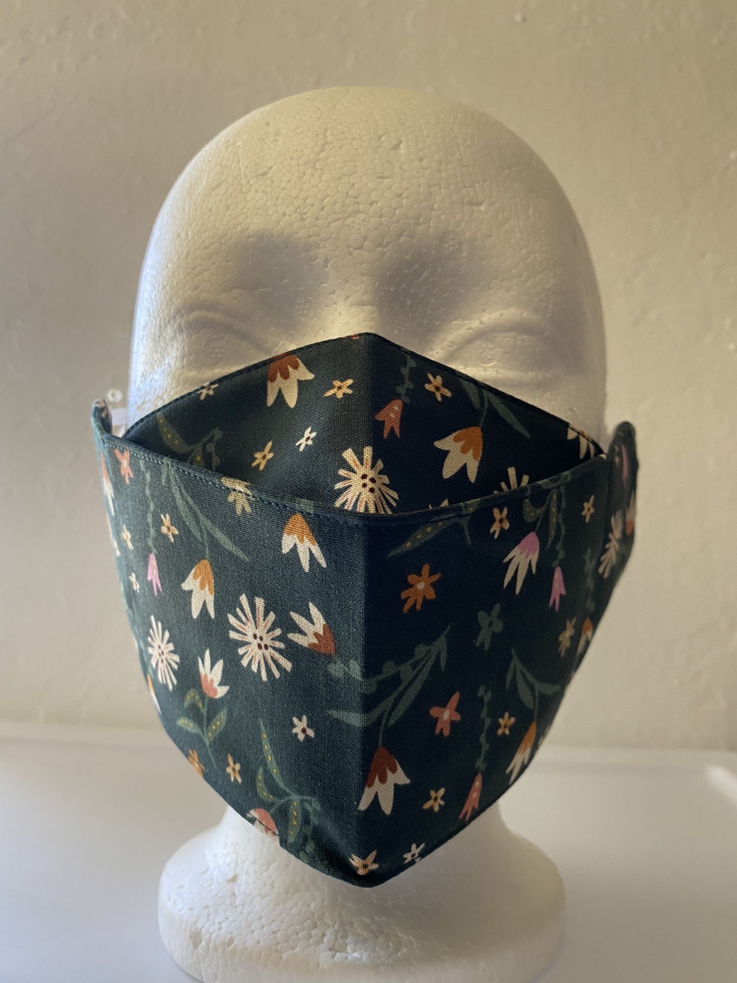 3D Face Mask Adults (Floral)-F67