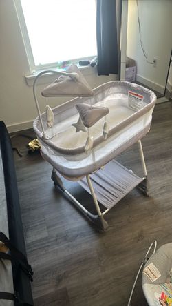 Bassinet barley used w free chair