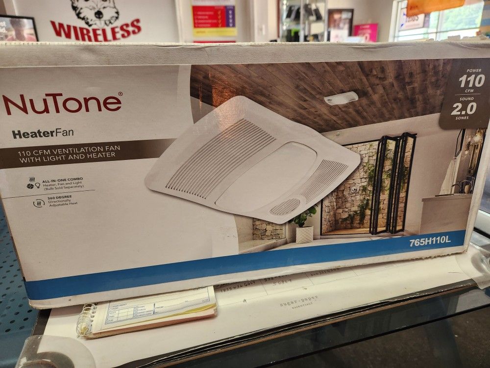 Nutone 110 Cfm Ceiling Bathroom Exhaust Heater Fan W/ Light