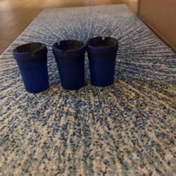 Beautiful Blue Ash Trays , Bundle Deals Set 