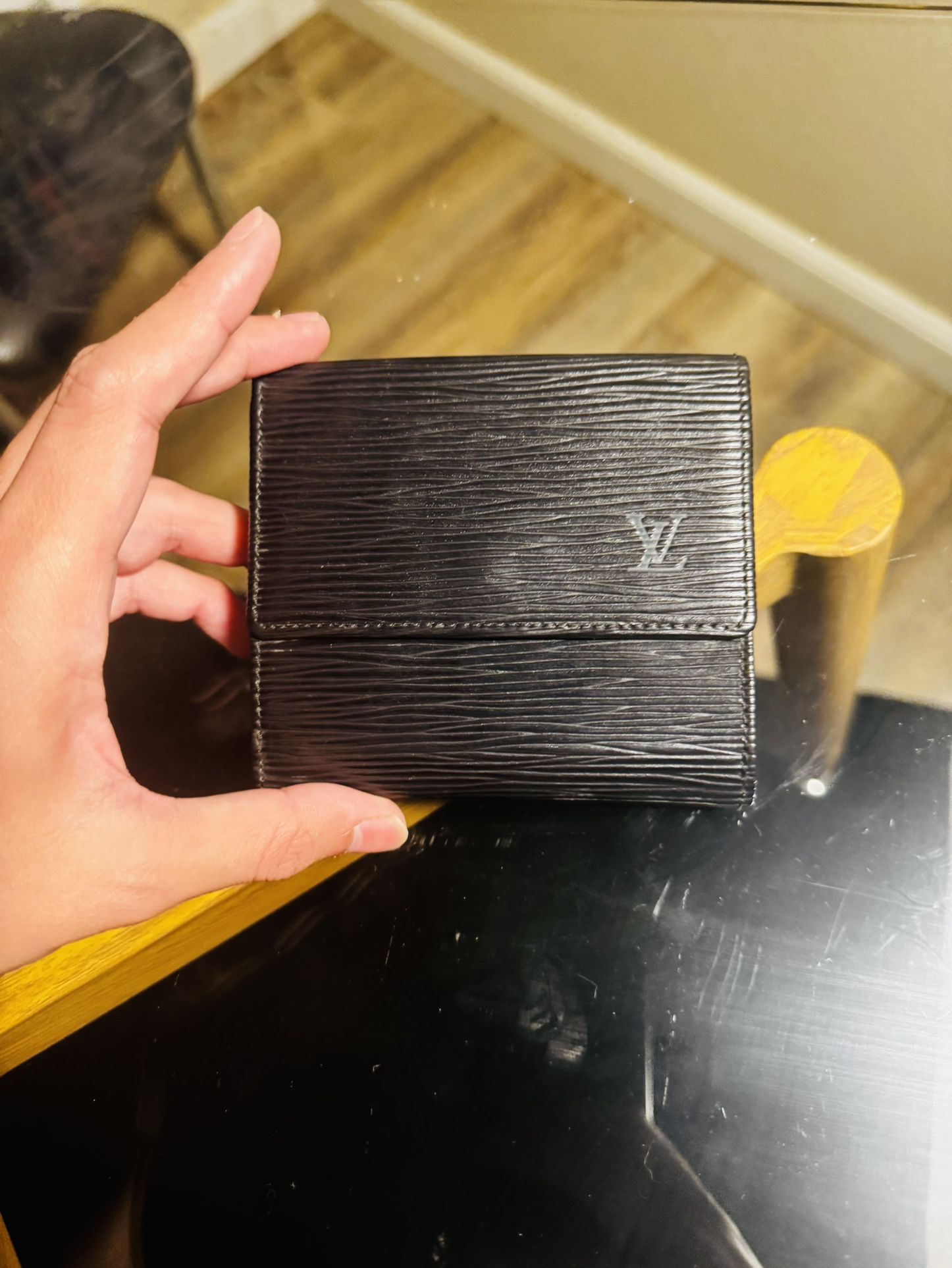Louis Vuitton Epi Wallet In Black