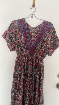 Long Summer Dress Printed Designed Size M