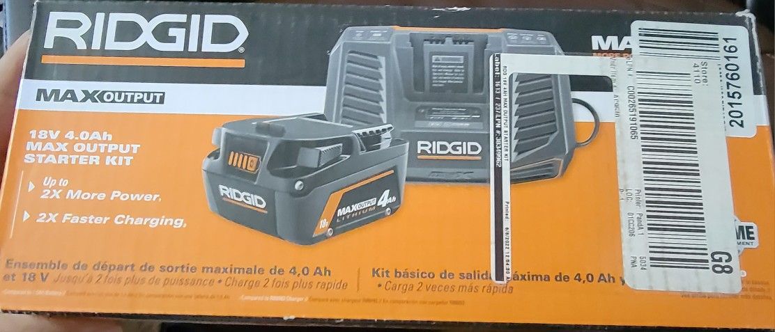 Ridgid Battery and Charger 