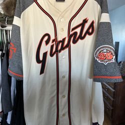 Two San Francisco SF Giants Size XL Cooperstown Jerseys 